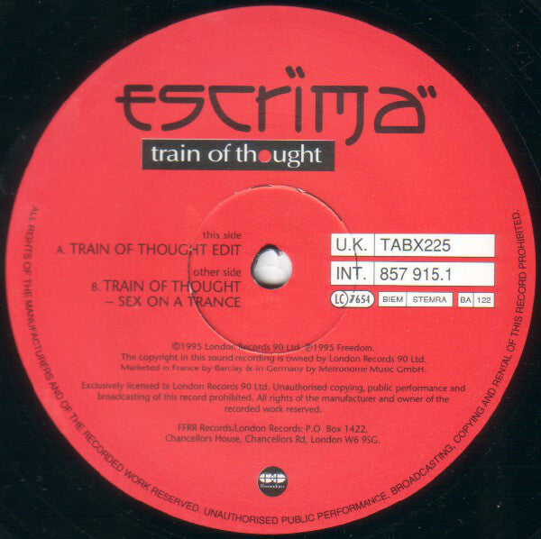 Escrima : Train Of Thought (12")