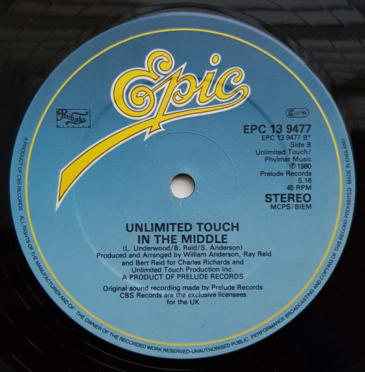 Unlimited Touch : I Hear Music In The Streets (12", Single)
