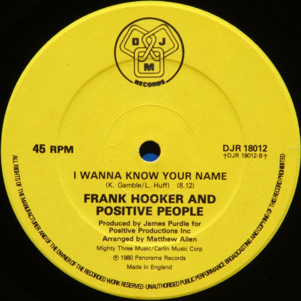 Frank Hooker And Positive People* : This Feelin' (12", Single)