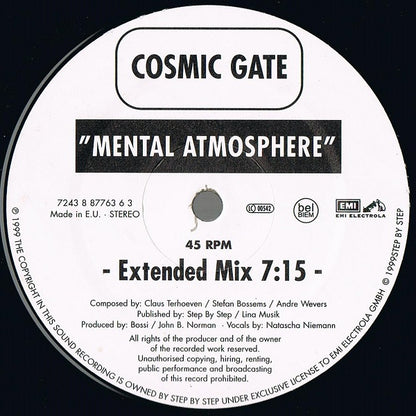 Cosmic Gate : Mental Atmosphere (12")