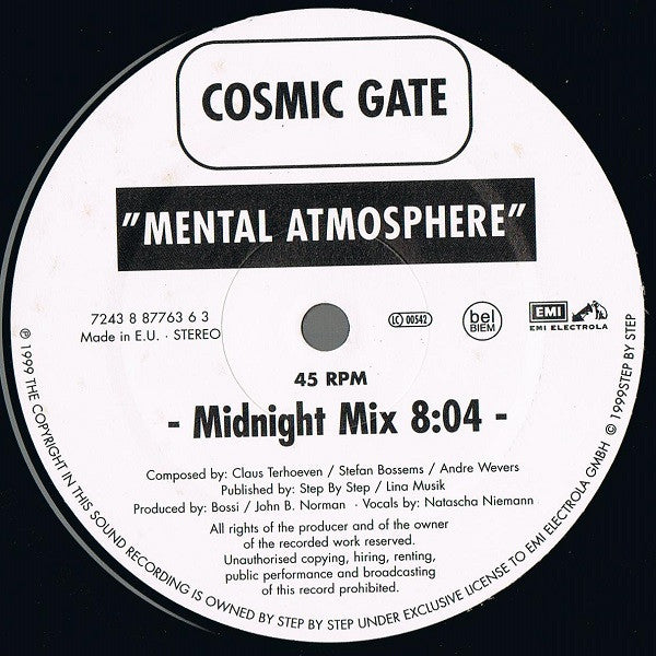 Cosmic Gate : Mental Atmosphere (12")
