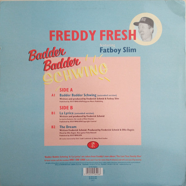 Freddy Fresh Featuring Fatboy Slim : Badder Badder Schwing (12")