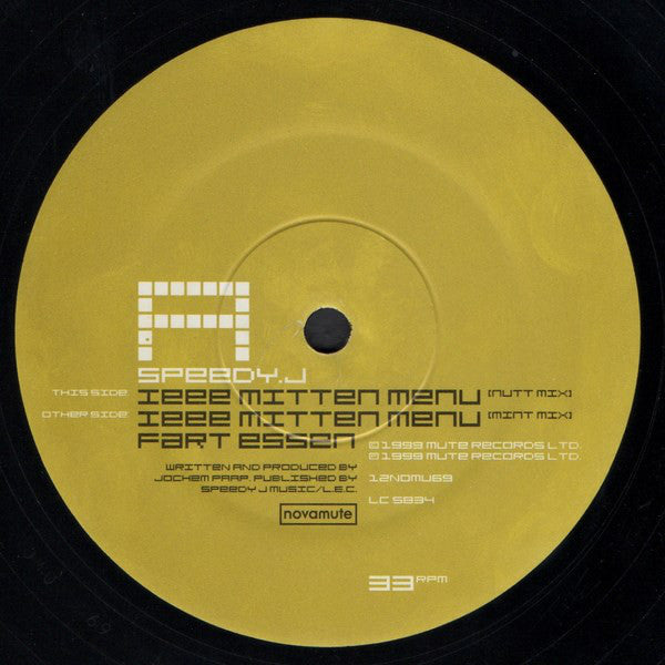 Speedy J : Ieee Mitten Menu (12")