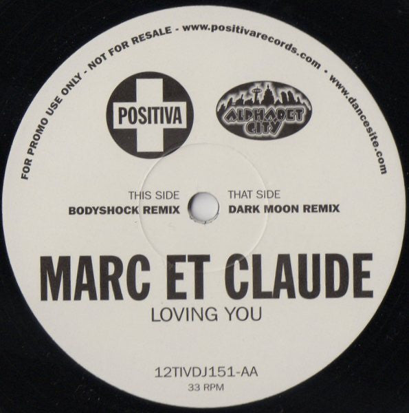 Marc Et Claude : Loving You (12", Promo)