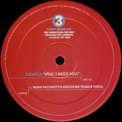 Catapila : Void (I Need You) (2x12", Promo)