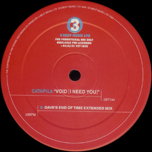 Catapila : Void (I Need You) (2x12", Promo)