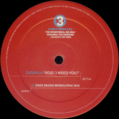 Catapila : Void (I Need You) (2x12", Promo)