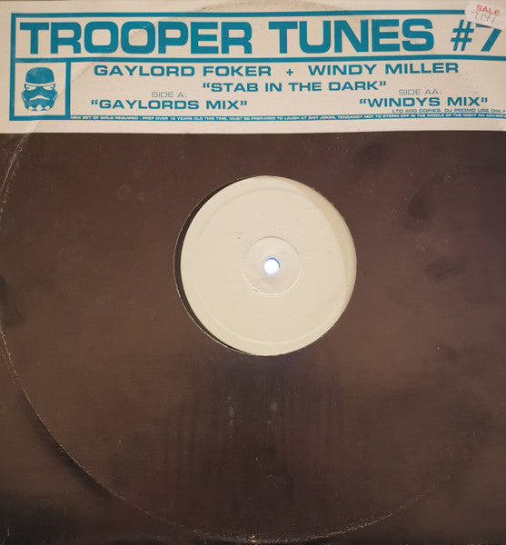 Gaylord Foker + Windy Miller : Stab In The Dark (12", Ltd, Promo, W/Lbl)