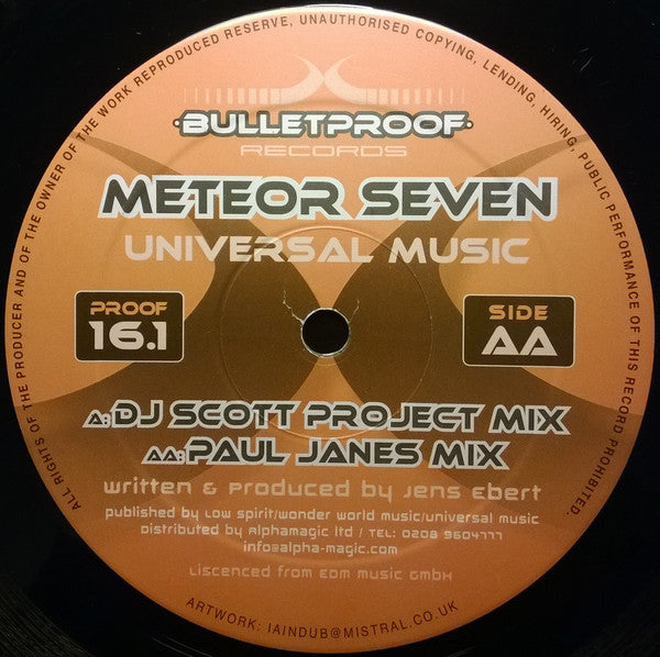 Meteor Seven : Universal Music (12", One)