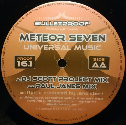 Meteor Seven : Universal Music (12", One)