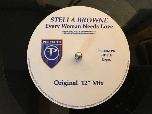 Stella Browne : Every Woman Needs Love (12", S/Sided, Promo)