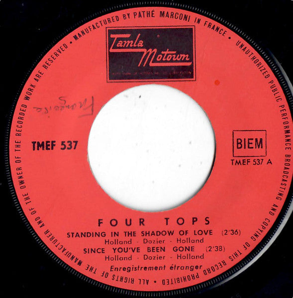 Four Tops : Standing In The Shadow Of Love (7", EP)