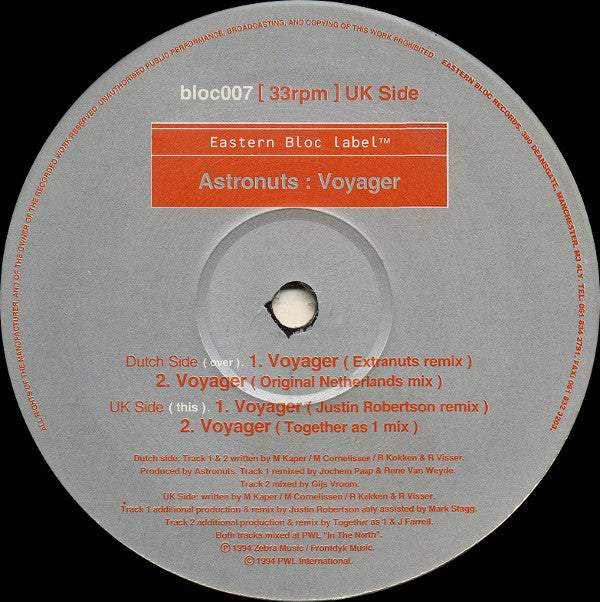 Astronuts : Voyager (12")