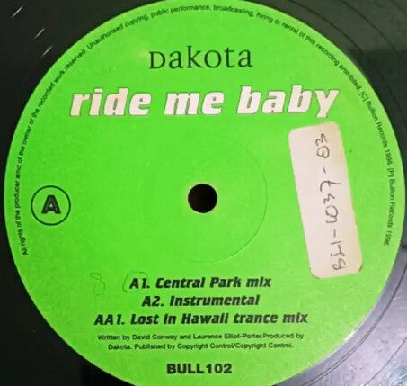 Dakota (4) : Ride Me Baby (12", Maxi)