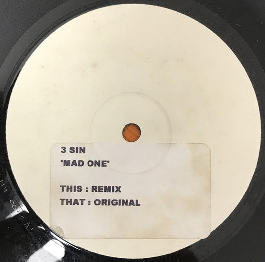 3 Sin : Mad One (12", W/Lbl, Sti)