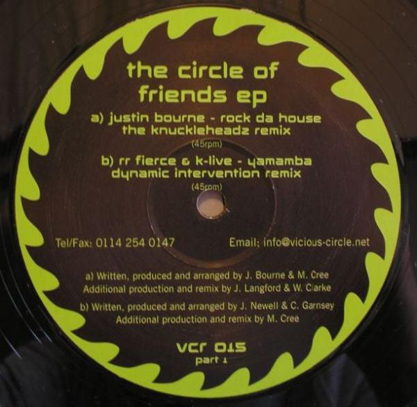 Justin Bourne / RR Fierce & K-Live : The Circle Of Friends EP (The Remixes) (12", EP, Par)