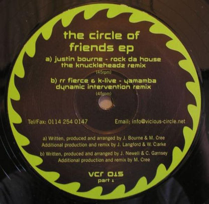 Justin Bourne / RR Fierce & K-Live : The Circle Of Friends EP (The Remixes) (12", EP, Par)