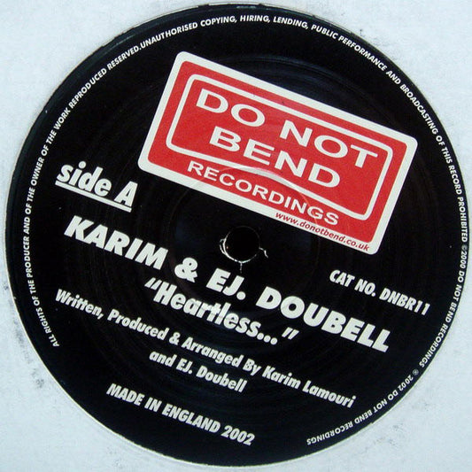 Karim / EJ Doubell / RR Fierce : Heartless... / UNCNTRLBL.K (12")