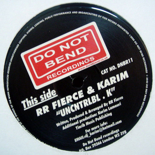 Karim / EJ Doubell / RR Fierce : Heartless... / UNCNTRLBL.K (12")