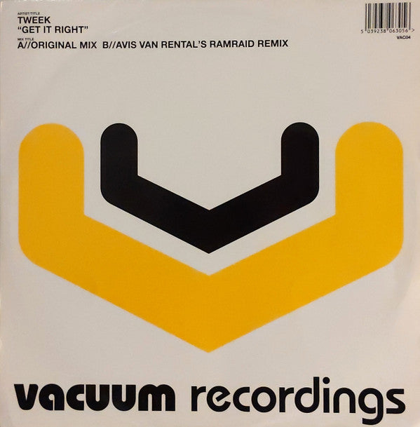 Tweek : Get It Right (12")