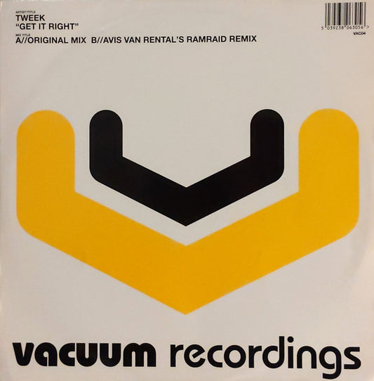 Tweek : Get It Right (12")