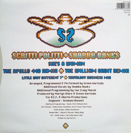 Scritti Politti + Shabba Ranks : She's A Woman (12", Single)