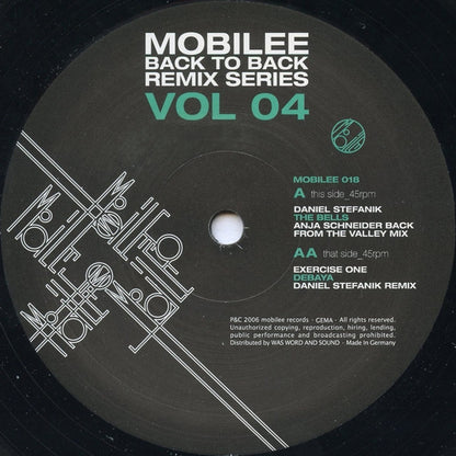 Daniel Stefanik / Exercise One : Mobilee Back To Back Remix Series Vol 04 (12")