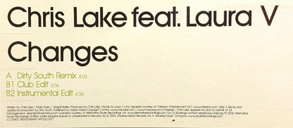 Chris Lake Feat. Laura V : Changes (12")