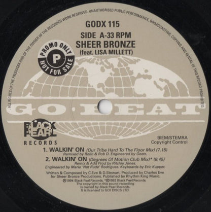 Sheer Bronze Feat. Lisa Millett : Walkin' On (12", Single)