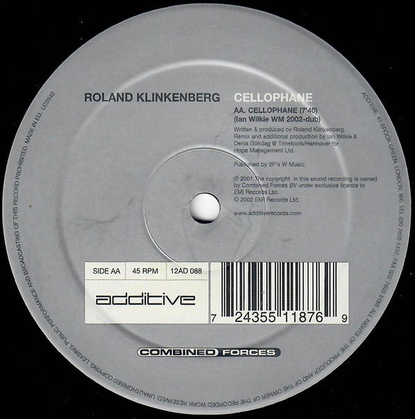 Roland Klinkenberg : Cellophane (12")