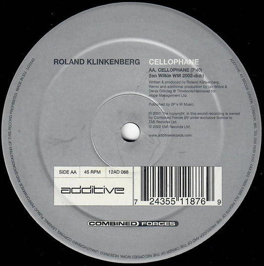 Roland Klinkenberg : Cellophane (12")