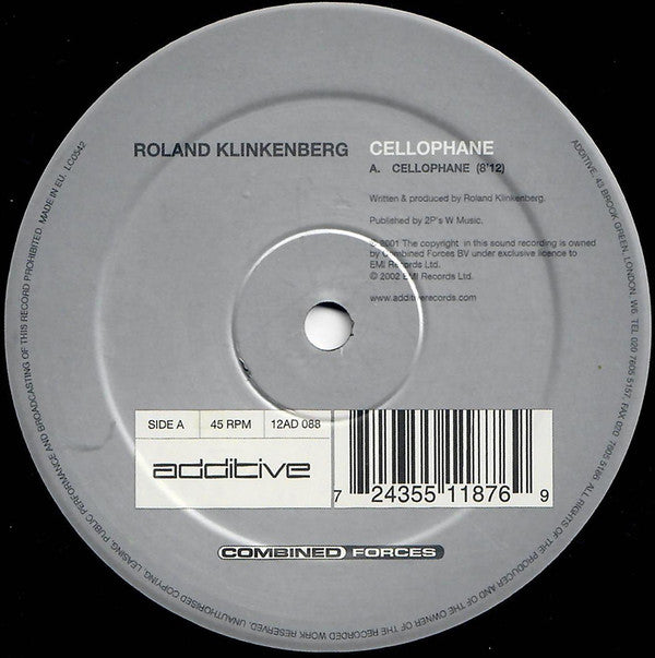 Roland Klinkenberg : Cellophane (12")