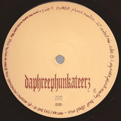 Daphreephunkateerz Vs Aleph (3) : Psykotik Phunk Reaction (10")
