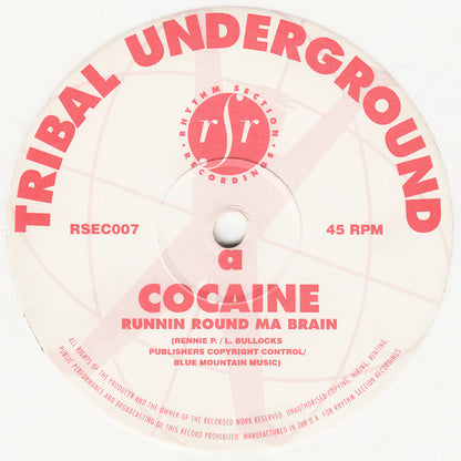 Tribal Underground : Cocaine / Hit Da Floor (12", Ltd, S/Edition, Whi)