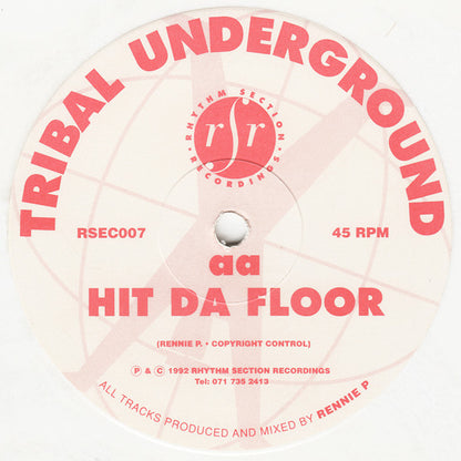 Tribal Underground : Cocaine / Hit Da Floor (12", Ltd, S/Edition, Whi)