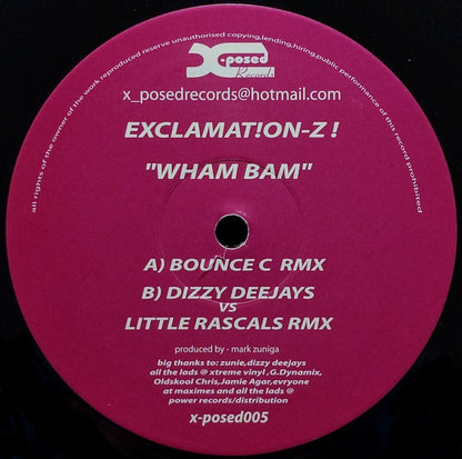 Exclamation-Z !* : Wham Bam (12")