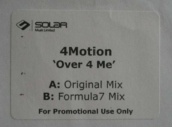 4Motion* : Over 4 Me (12", Promo, W/Lbl)