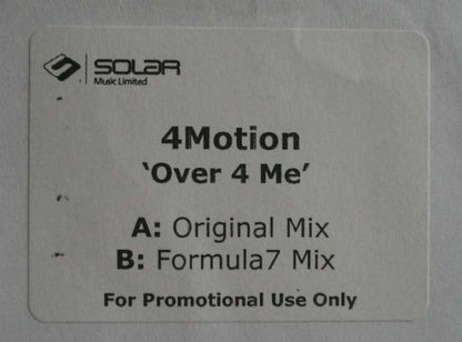 4Motion* : Over 4 Me (12", Promo, W/Lbl)
