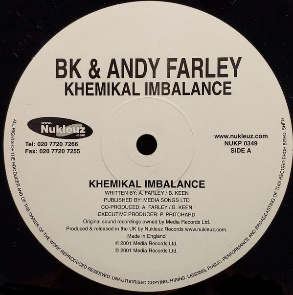 BK & Andy Farley : Khemikal Imbalance (12")