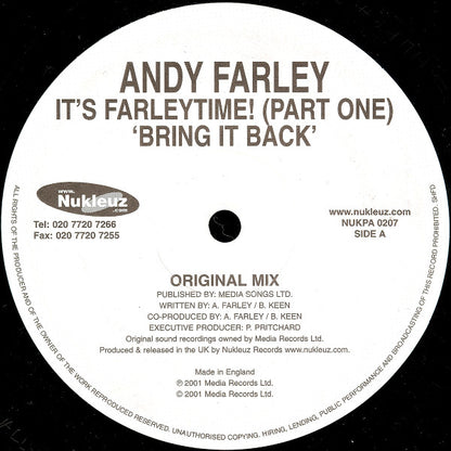 Andy Farley : It's Farleytime! (12", Par)