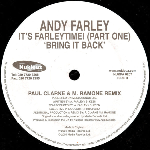 Andy Farley : It's Farleytime! (12", Par)