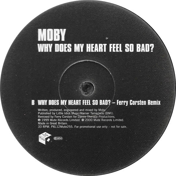 Moby : Why Does My Heart Feel So Bad? (12", Promo)