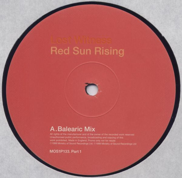 Lost Witness : Red Sun Rising (12", Promo, 1/2)