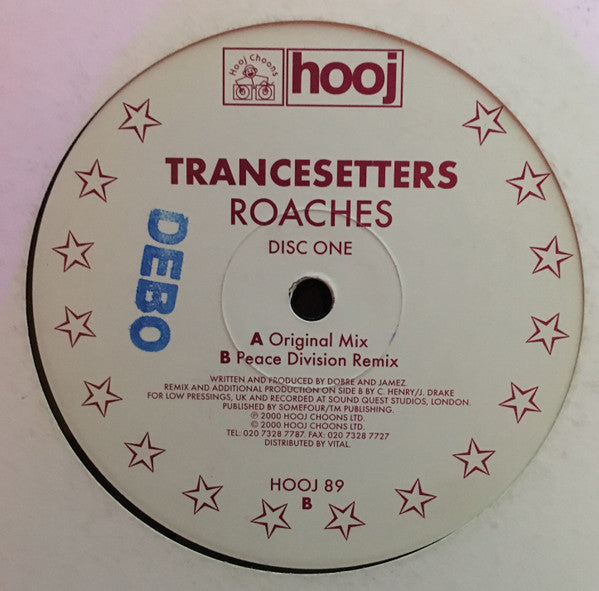 Trancesetters : Roaches (12", Single, Promo, 1/2)