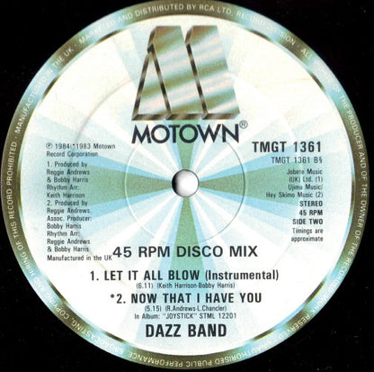 Dazz Band : Let It All Blow (Extended Version) (12", Single)