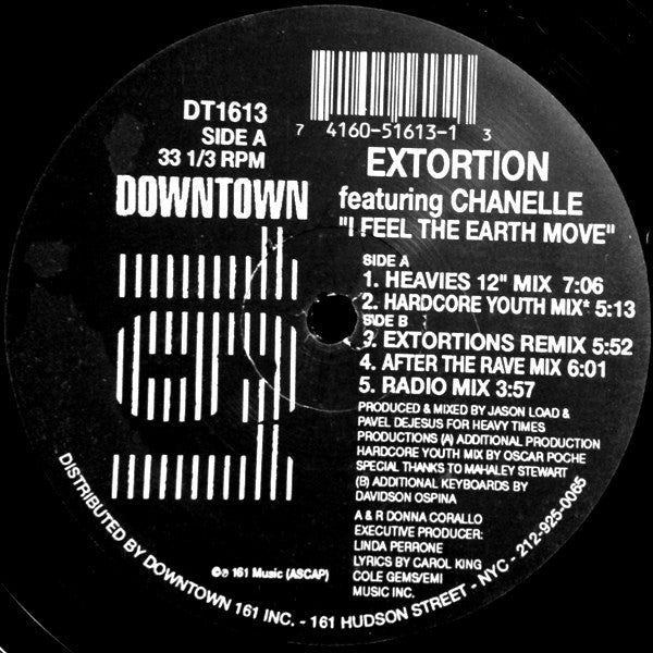 Extortion Featuring Chanelle : I Feel The Earth Move (12")