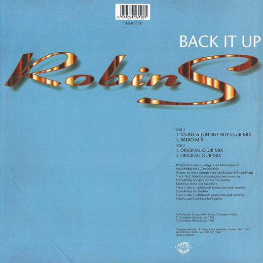 Robin S. : Back It Up (12")
