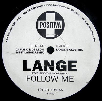 Lange Featuring The Morrighan : Follow Me (12", Promo)
