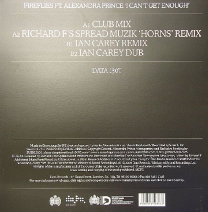 Fireflies Ft. Alexandra Prince : I Can't Get Enough (12")