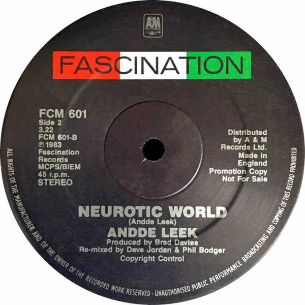 Andy Leek : Soul Darling (Club Mix) / Neurotic World (12", Single, Promo)